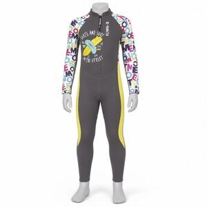 DIVE & SAIL Youth Wetsuit Size M Skate & Surf Graphic Multicolor Sleeves